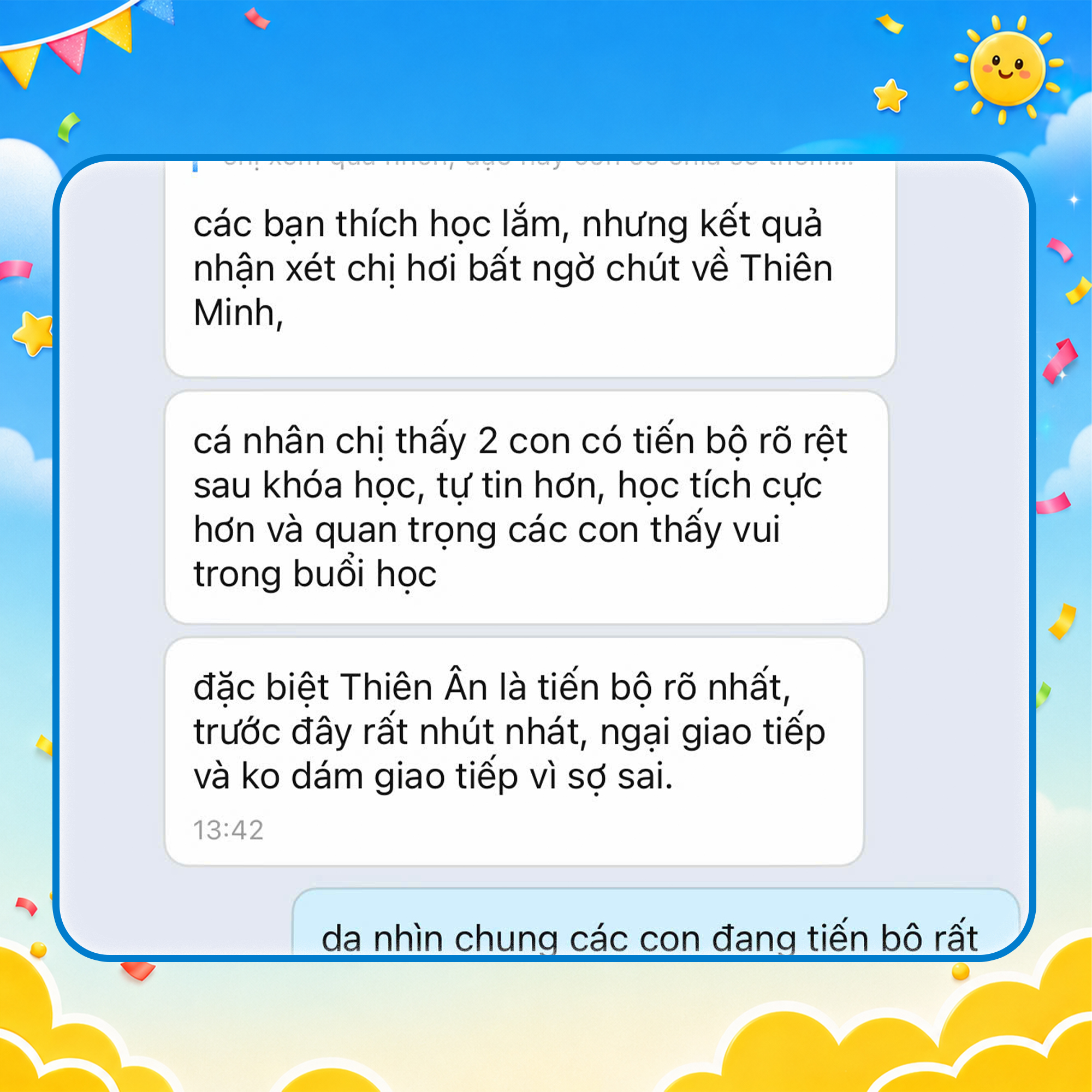 Feedback phụ huynh 1