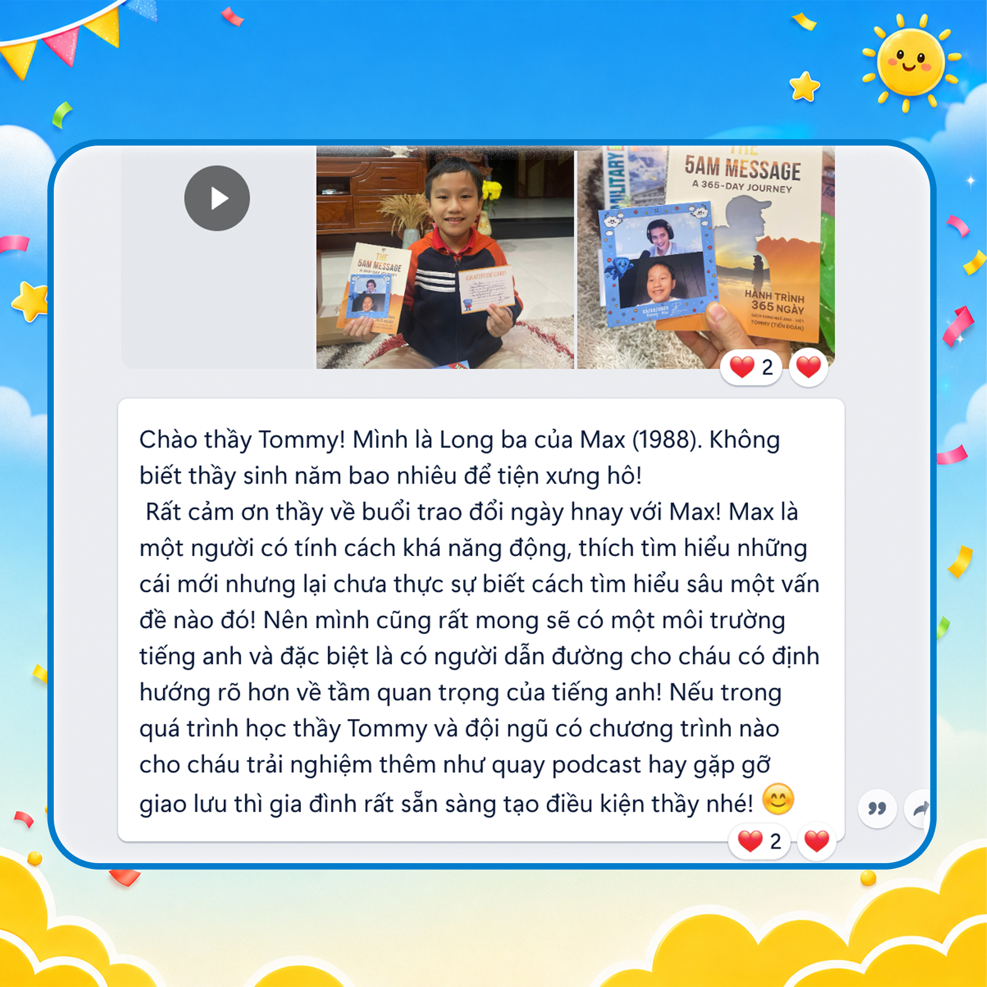 Feedback phụ huynh 2